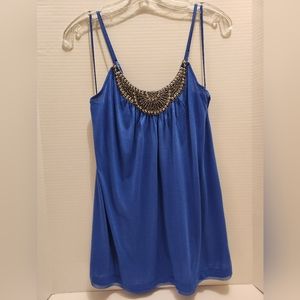 Candie's Embellished Blue Cami, M